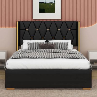 Geometric headboard and base