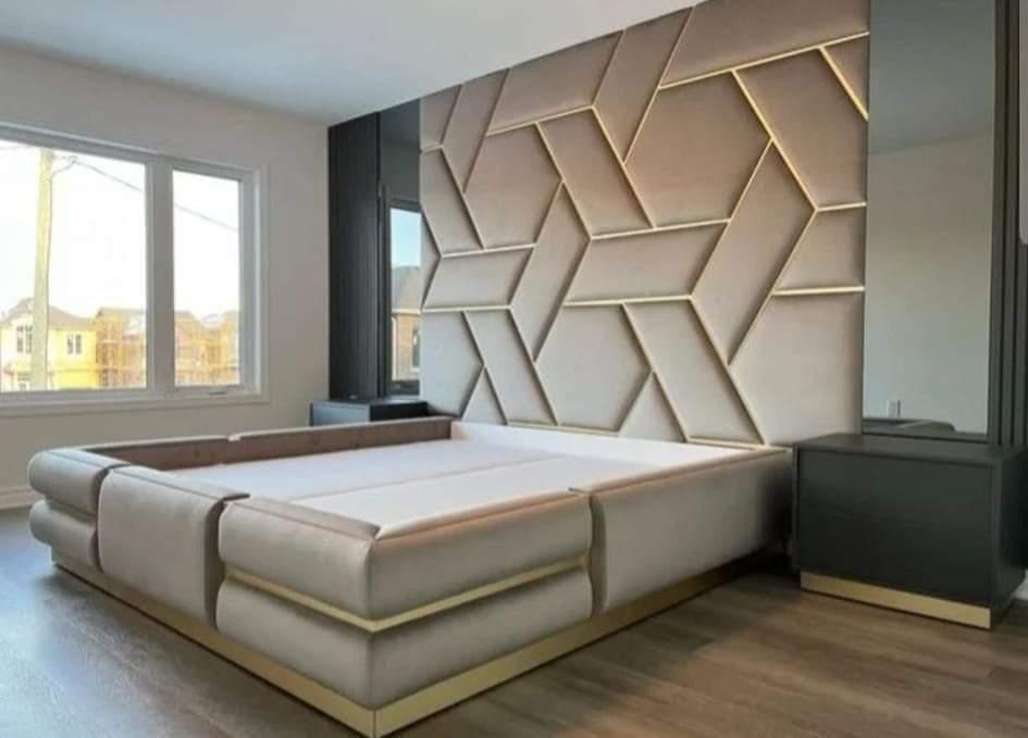 Geometric Sleigh Headboard