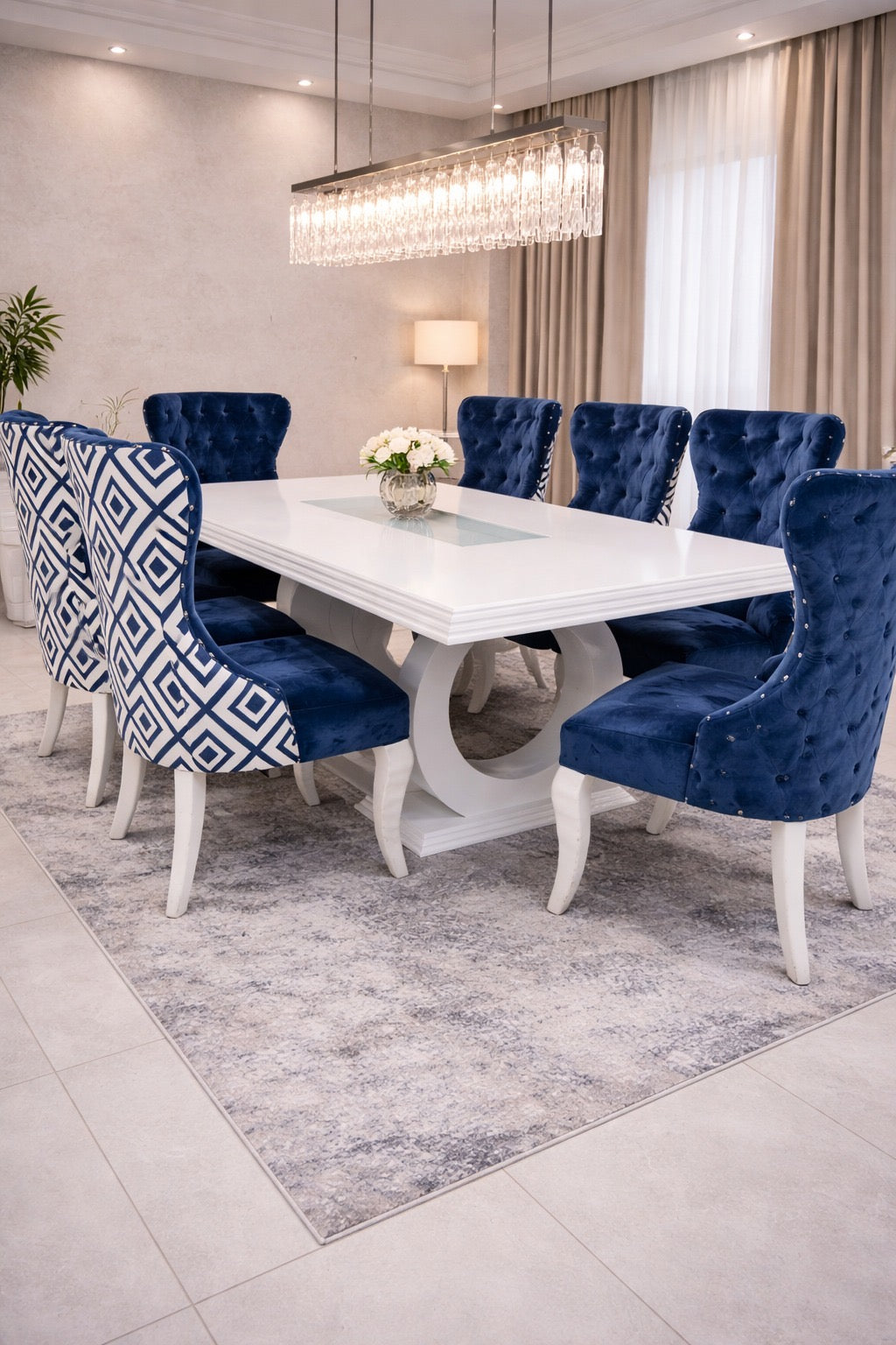 Multi coloured dining set